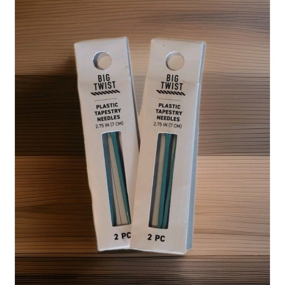 Big Twist Plastic Tapestry Needles, 2.75 Inch (7cm), 2 Packs - NEW
